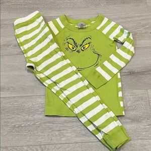 Hanna Andersson Kids Green Grinch Pajama Set